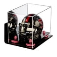 thumbnail image 1 of Acrylic Mini - Miniature Football Helmet (not Full Size) Display Case with Mirror, Wall Mount, Pink Risers and Black Base (A003-PNR), 1 of 3