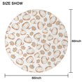 thumbnail image 6 of Fall Pumpkins Leaves Pattern Round Tablecloth 60" X 60",Wrinkle Wipeable Table Cloth for Kitchen Dining Room Picnic Patio Party, 6 of 6