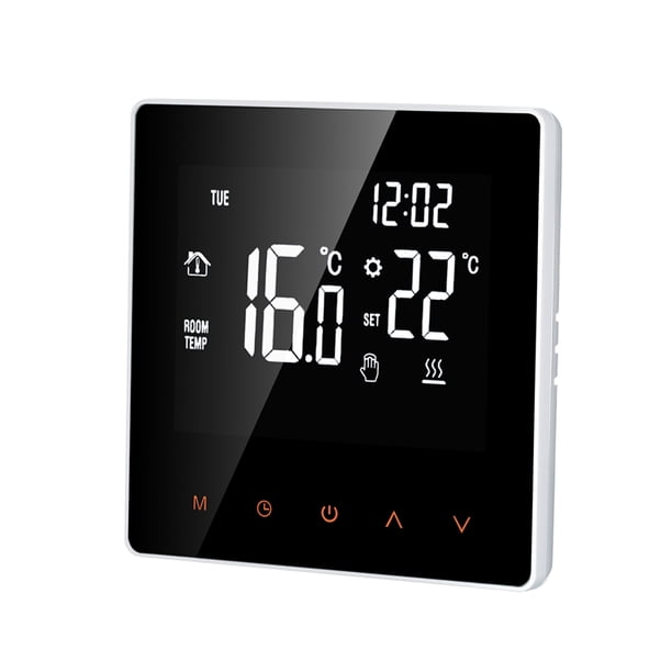 Termostato inteligente Irfora Termostato inteligente Controlador digital de temperatura Pantalla LCD Pantalla táctil Semana Programable Termostato eléctrico de calefacción por suelo radiante para el h Irfora Termostato inteligente