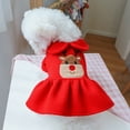 thumbnail image 5 of Female Pet Girl Warm Sweaters Skirt Christmas Dog Princess Dress Clothes Sweaters, 5 of 6