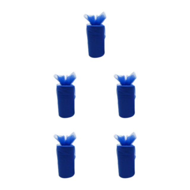 Youkk Polyester Easy To Ad Clean Wedding Tape Wedding Party Decorations Durable And Reliable Roll Tulle royal blue 5Set