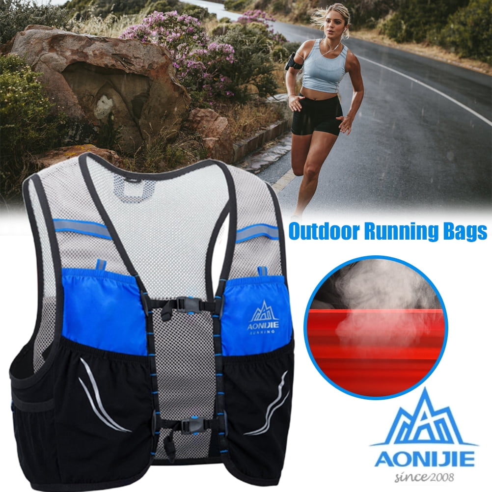 AONIJIE 8L Lightweight Waterproof Cross-Country Backpack Running Backpack Marathon Cycling Bags Running Vest Kettle Sport Bag 