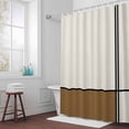thumbnail image 5 of Abstract Fabric Shower Curtain Modern Brown Stripes Lines Washable Shower Curtains for Bathroom, Waterproof Bath Curtain with Hooks Home Decor 72x84in, 5 of 8
