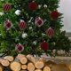 thumbnail image 5 of Adorno Navideño de Terciopelo con Incrustaciones | Adorno Colgante para Árbol con Brillo | 8 Cm (3,15 Pulgadas) de Diámetro | Opciones: Azul, Rojo, Verde y Gris | Juego de 1 Pieza, 5 of 6