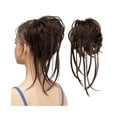 thumbnail image 1 of Messy Bun Hair Piece Wave Curly Hair Bun Extensions with Straight Tails Synthetic Ponytail Hairpieces, 1 of 6