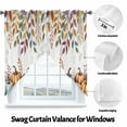thumbnail image 3 of Pumpkin Swag&nbsp;Curtains Fall Leaves Autumn Plant Colorful Pastoral Kitchen Swag Valance Rod Pocket Curtain Valances Scalloped Window Treatment/Drapes for Living Room Bedroom, Each 36"W x 36"L, 3 of 8