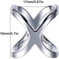 thumbnail image 2 of 6 Piezas Mujer Elegante Cruz Seda Bufanda Clip Anillo Hebilla Bufanda Clip Triple Anillo Metal Perla Flor Clip para Bufanda Ropa, 2 of 5