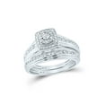 thumbnail image 2 of 14kt White Gold His Hers Round Diamond Solitaire Matching Wedding Set 7/8 Cttw, 2 of 6