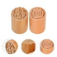 thumbnail image 3 of 2Pcs Pastry DIY Pattern Maker Wooden Cookie Stamp Manual Moon Cake Press, 3 of 9