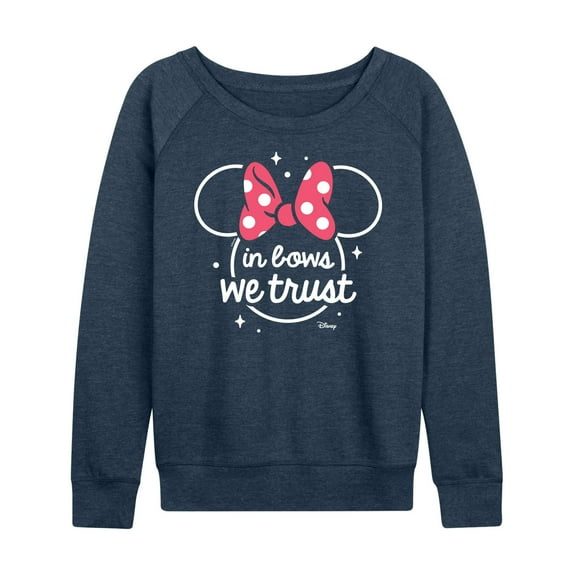 Disney - Minnie Mouse - In Bows We Trust - Women's Lightweight French Terry Long Sleeve Shirt