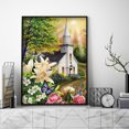 thumbnail image 2 of Cuadros Decorativos Kit de diamantes de imitación de taladro redondo completo de paisaje de iglesia de pintura de diamante (WT1011) DQrwqpou Nuevos Originales, 2 of 6