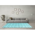 thumbnail image 3 of Ahgly Company Indoor Rectangle Trellis Light Blue Contemporary Area Rugs, 7' x 10', 3 of 4