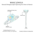 thumbnail image 6 of Rosec Jewels Solitaire Ethiopian Opal Ring with Diamond for Women, October Birthstone Ring, 18K White Gold, US 4.50, 6 of 8
