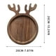 thumbnail image 3 of Bandeja de madera de astas de Navidad | Bandeja de servicio de madera maciza de 2 cm de grosor | Borde elevado resistente a fugas | Exposición apilable de frutas navideñas | Don decorativo de grano, 3 of 5