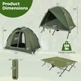 thumbnail image 3 of Gymax 2-Person Camping Cot Combo Off-Ground Travel Cot Tent w/Pop-up Tent Shelter, 3 of 10
