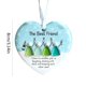 thumbnail image 3 of Adorno de cristal marino "Brindemos por la amistad" | Frase conmovedora para las fiestas | Riéndonos y lidiando con idiotas | Decoración para el árbol de Navidad de mejores amigas, 3 of 8