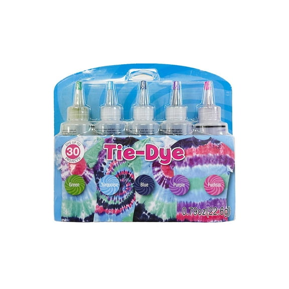 5 Colors Tie-Dye Kit, DIY Fabric dye for DIY Clothes, Dye up to 30 Projects