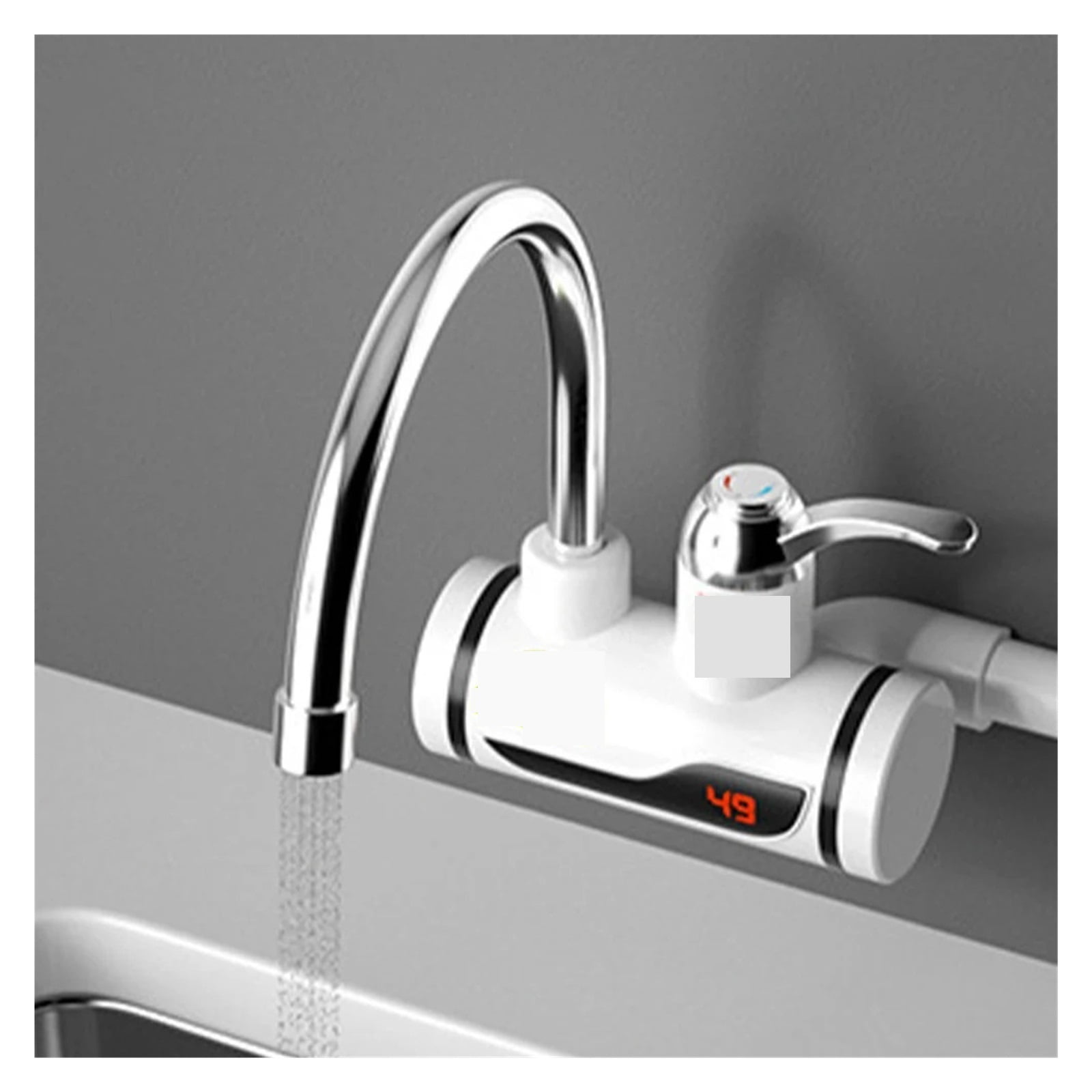 Electric Instant Water Heater Faucet 3000W Hot Cold Mixer Tap Temperature Display for Kitchen ,Tankless Design