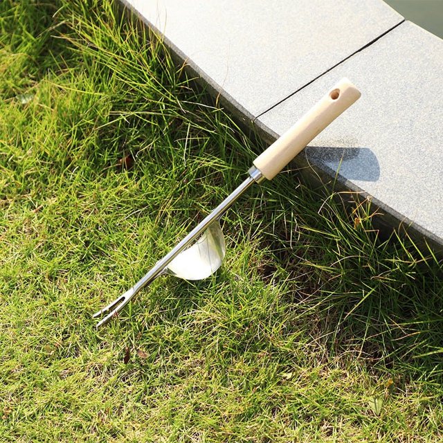 Herramienta manual para deshierbar jardín, herramientas ergonómicas para deshierbe, base de acero inoxidable: fácil eliminación de malezas y excavación más profunda para plantar y deshierbar