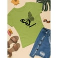 thumbnail image 3 of Butterfly W Leopard Print T-Shirt Women -Image by Shutterstock, Female Small, 3 of 4