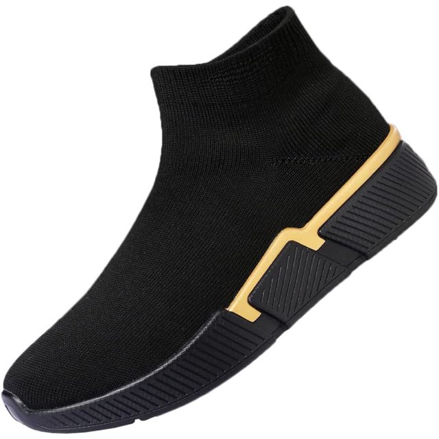 Xishao Zapatos para Caminar para Hombre Tenis Deportivas Zapatos sin Cordones Casuales oro negro 30.0 cm oro negro 30.0 cm Xishao ropa