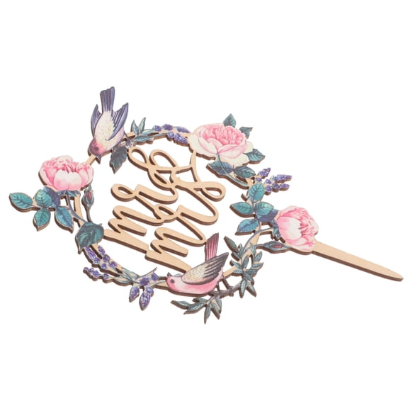 ACDANC Wedding Cake Topper Wedding Engagement Cake Picks Bridal Shower Cake Decoration