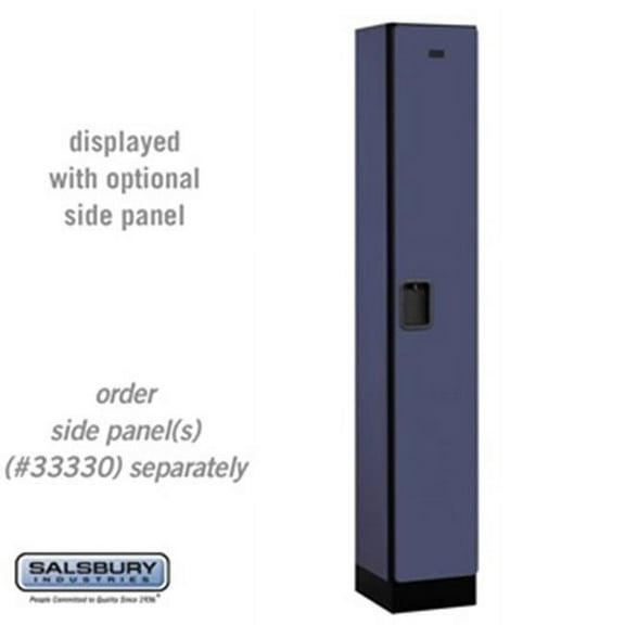 SalsburyIndustries 31165BLU Single Tier 1 Wide 6 ft. X 15 in. Designer Wood Locker - Blue