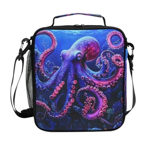 ALAZA Octopus in Sea Lunch Box Insulated Lunch Bag Reusable Thermal Cooler Tote School Picnic