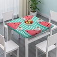 thumbnail image 3 of Tropical Watermelon Elastic Fitted Tablecloth - Square Table Cover with Snug Fit for Outdoor Picnic, Summer Party, Windproof & Washable, 3 of 6