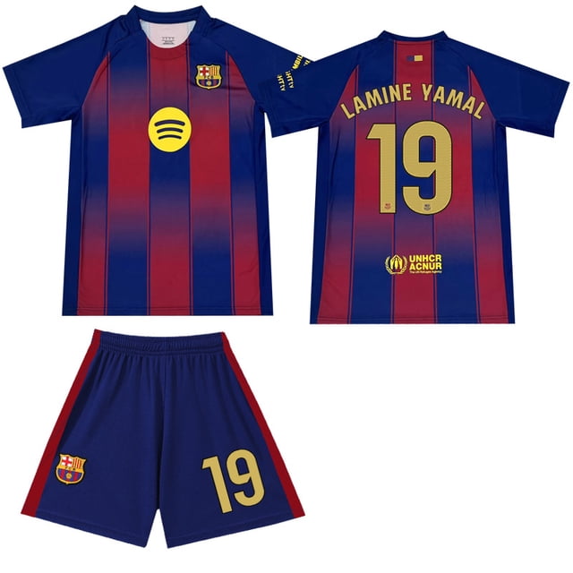 25-26 New Fc Barcelona Home #19 Lamine Yamal Kit