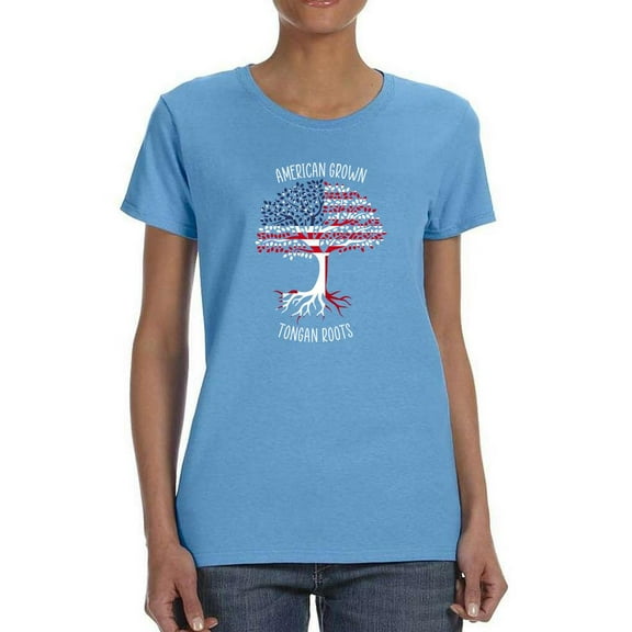 American Grown Tongan Roots T-Shirt Women -Smartprints Designs, Female 4X-Large
