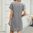 thumbnail image 4 of WCJM Up To 50% Off Women Nightgowns & Sleepshirts Nightshirt Cotton Women Nightgowns & Sleepshirts Grey,S, 4 of 6
