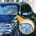 thumbnail image 3 of Universal Fit Accordion Auto Sunshade Windshield Sunshade 53'' x 23.5'' Blue Oceanic Scene, 3 of 8