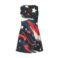 thumbnail image 6 of Sundresses for Women 1776-2026 250 Anniversary USA Flag Print V Neck Mini Tank Dress Beach Dress with Pocket, 6 of 6