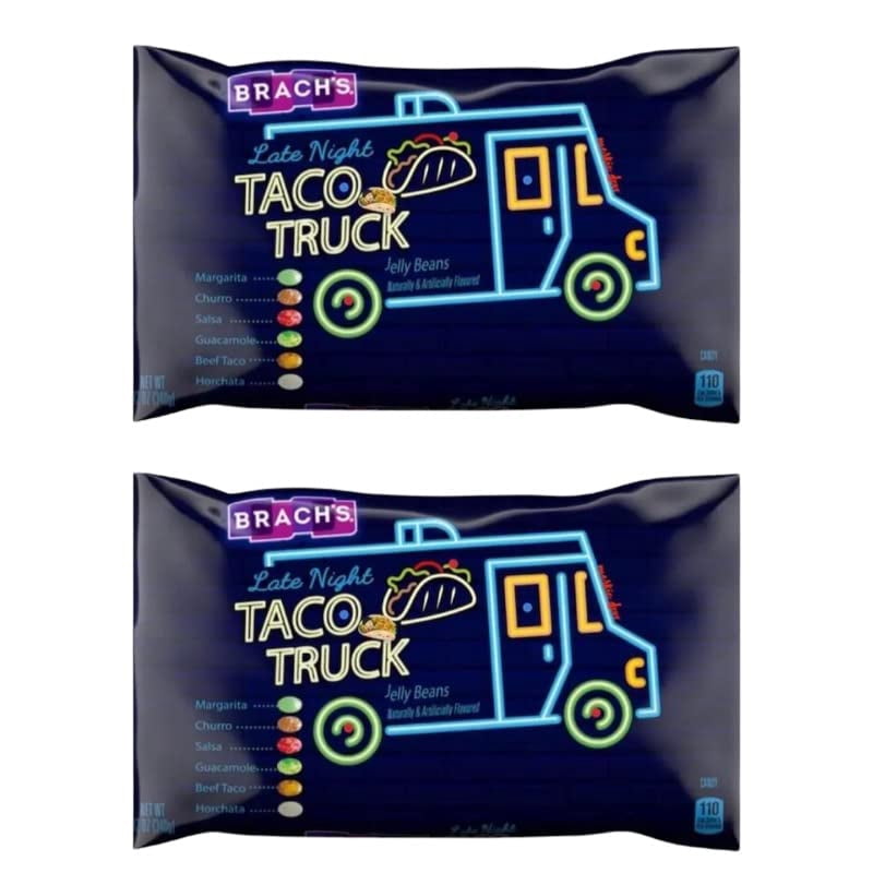 Brach's Late Night Taco Truck Jelly Beans Candy, 12 ounce bag, (Pack of