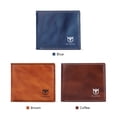 thumbnail image 3 of Men Leather Bifold Wallet with Flip Pocket Card Holder Wallet, 3 of 8
