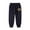 Navy-1, variant on 4-14 Years Toddler Boys Cotton Sweatpants Bear Print Workout Athletic Sports Jogger Pants Summer Elastic Waist Joggers