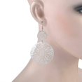 thumbnail image 3 of Dangling Filigree Disc Earrings in Gold or Silver For Woman, 3 of 4