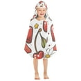 thumbnail image 7 of Red Cherry Bow Flower Kids Hooded Beach Towel Baby Bath Poncho Towels with Hood Absorbent 50"x23.5" for Pool Swimming, 7 of 7
