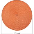thumbnail image 2 of Round Braided Placemats 15 Inch Round Table Mats For Dining Tables Woven Heat, 2 of 5