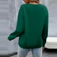 thumbnail image 6 of Aobny Sweatshirts for Women Loose Dressy Green Pullover Long Sleeve Crew Neck Spring Sweatshirt, 6 of 6