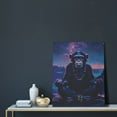 thumbnail image 5 of Sikiie Starry Sky Meditating Chimpanzees Print Canvas Decorative Hanging Painting, Anti-shrinkage Hanging Frame, Suitable for Home, Office Wall Decorations, 5 of 6