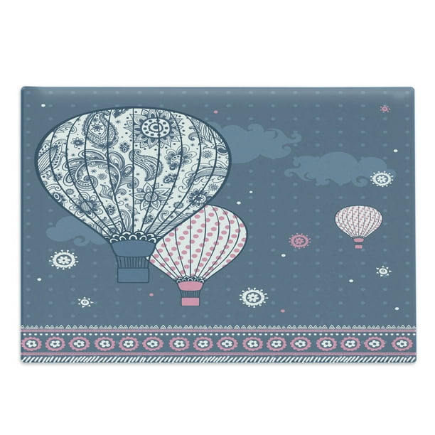 Air Balloon Cutting Board, Floral and Dotted Damask Hot Air ...