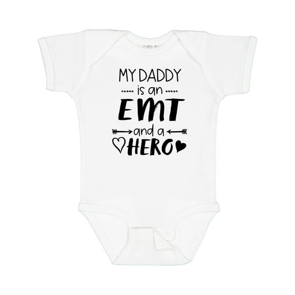 Inktastic My Daddy is an EMT and a Hero Boys or Girls Baby Bodysuit