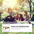 thumbnail image 2 of EIGTHTAIL1pc Practical Wood Table Multi-functional Folding Storage Basket Portable Table, 2 of 8