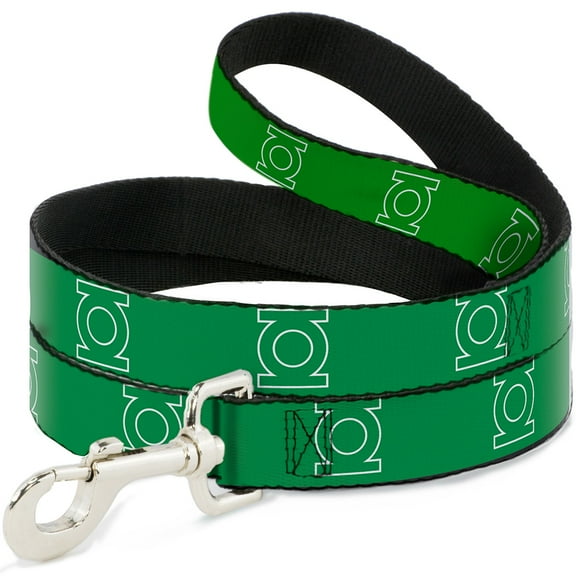DC Comics Pet Leash, Dog Leash, Green Lantern Logo Green White, 6 Feet Long 1.0 Inch Wide