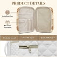 thumbnail image 6 of Pzuqiu Cross Floral Bible Cover Bag for Women Scripture Study Carrying Book Cover Quilted Church Bag with Handle Study Supplies Accessories with Tags&Bookmark Christian Gifts, 6 of 7