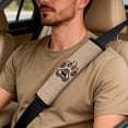 thumbnail image 5 of Xixirimido 5-Piece Car Seat Cover Set Breathable PU Leather Front Seat Covers with Seat Belt & Console Covers Universal Fit for SUV, Sedan, Truck, Ethnic Tribe Paw Bear, 5 of 8
