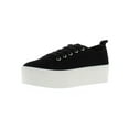 thumbnail image 1 of Aqua Womens Piper Suede Fashion Platform Sneakers Black 9 Medium (B,M), 1 of 3