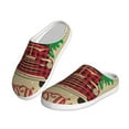 thumbnail image 2 of Fotbe Christmas Vintage Red Truck Pattern Women's Fuzzy Curly Fur Memory Foam Loafer Slippers Indoor Outdoor Slippers Winter Home Shoes-44/45, 2 of 7